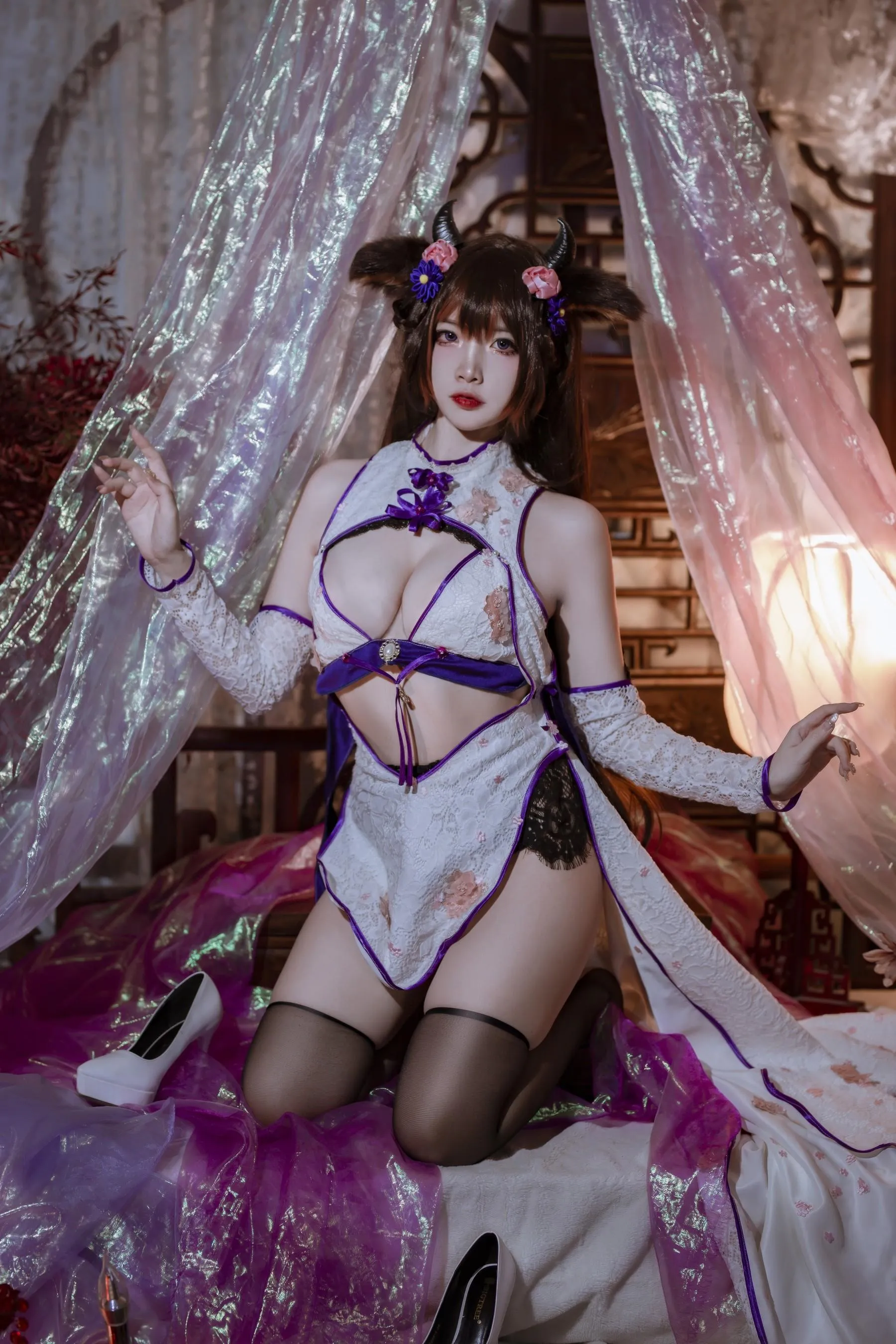 二佐Nisa – NO.149 碧蓝樫野旗袍 [25P]插图